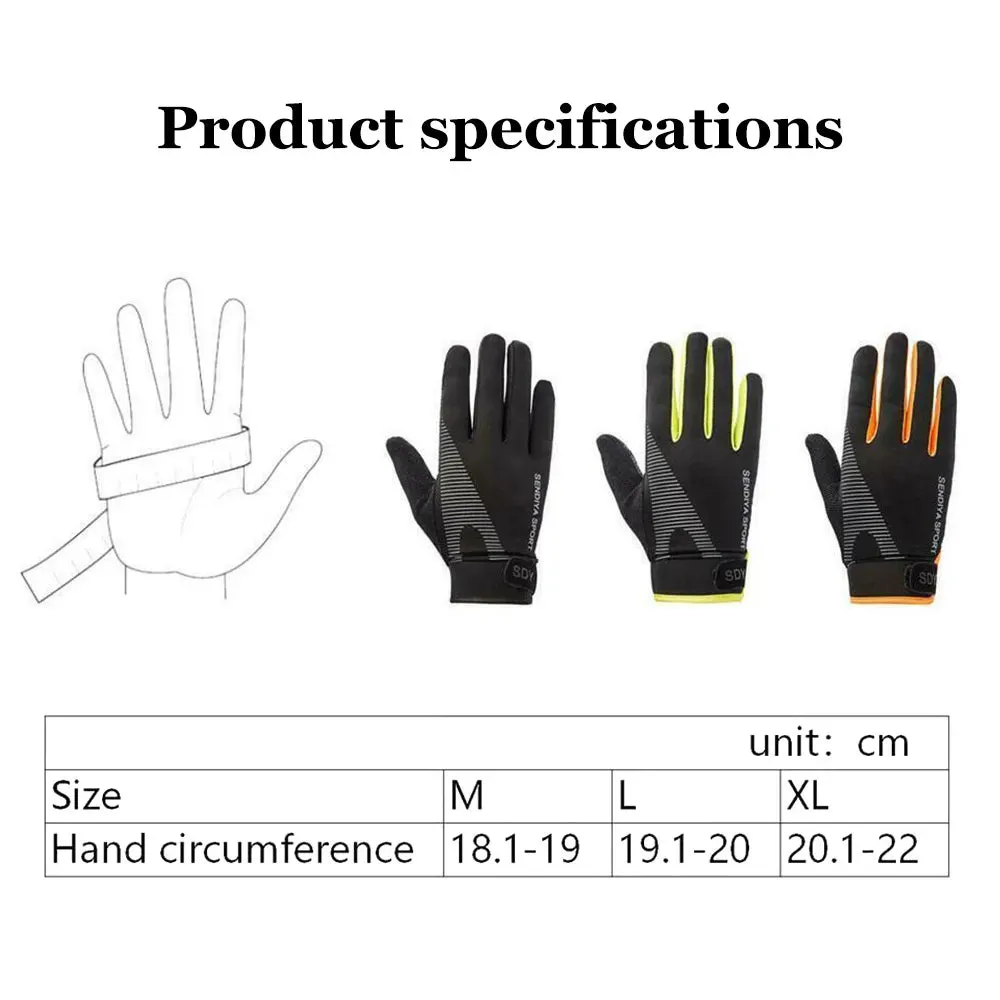 1 Pair Cycling Gloves Motorcycle Bike Gloves Touch Screen Full Finger Gloves Outdoor Fishing Gloves Men's Training Sports Gloves