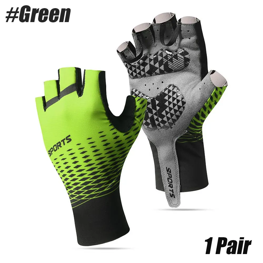 1 Pair Sports Cycling Gloves Half Finger Bike Gloves - Mountain Biking Gloves for Men and Women MTB Bicycle Gloves Working Out