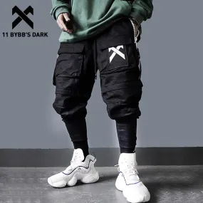 11 BYBB'S ON-TREND DARK Detachable Multi-Pocket Cargo Pants Men Hip Hop Streetwear Joggers Man Elastic Waist Sweatpants Techwear