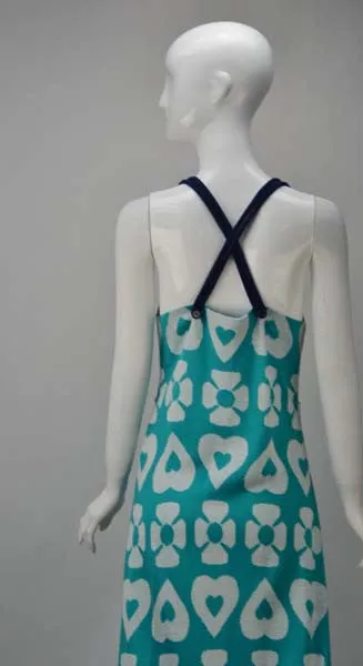 1960s Lanvin Hearts and Flowers Print Dress