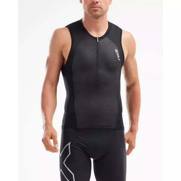 2XU Men's Compression Tri Singlet - Black