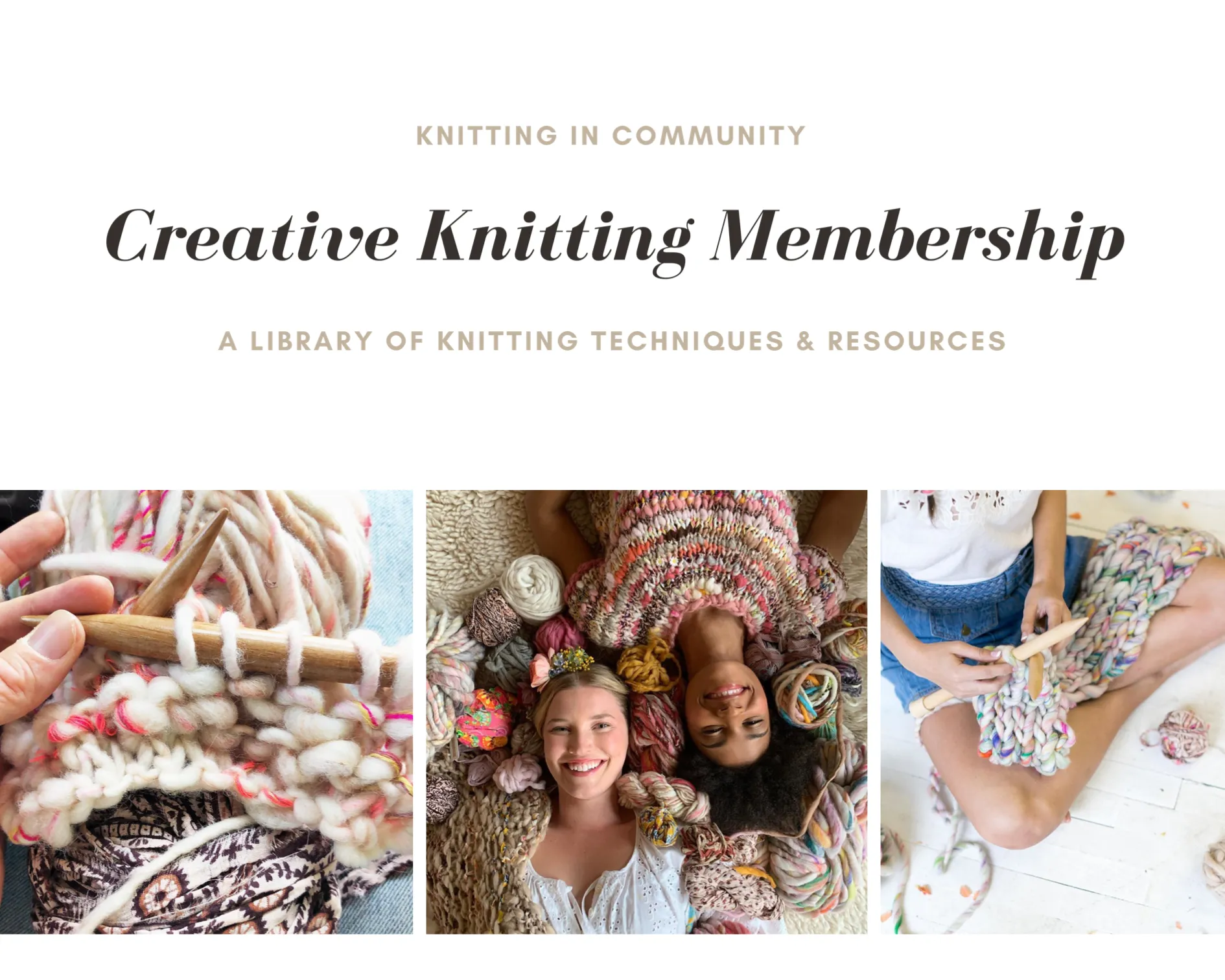 32 Member Creative Knitters Membership $32/$96/$398