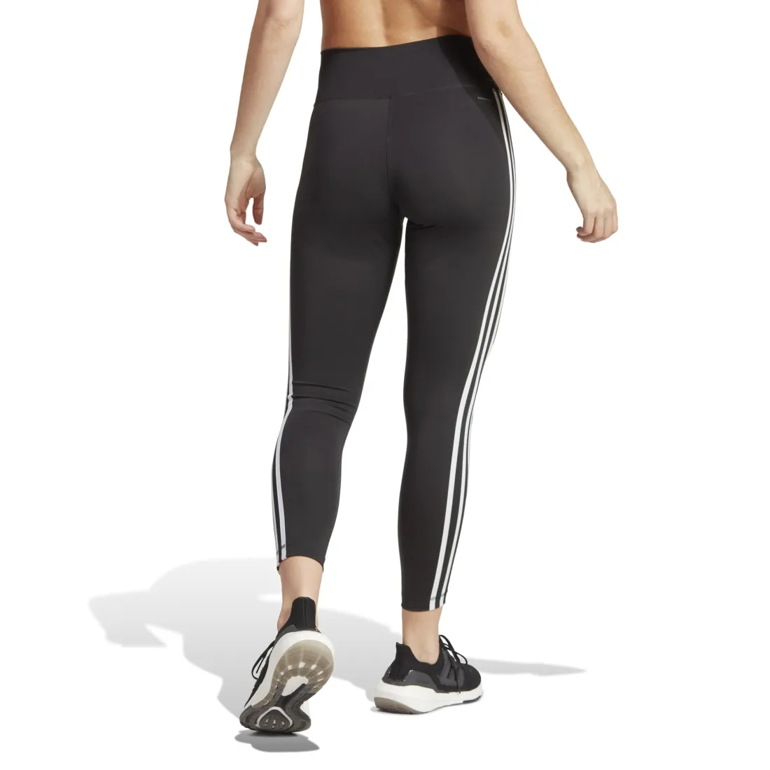 Adidas Train Essentials 3-Stripes High-Waisted Women's 7/8 Leggings BLACK