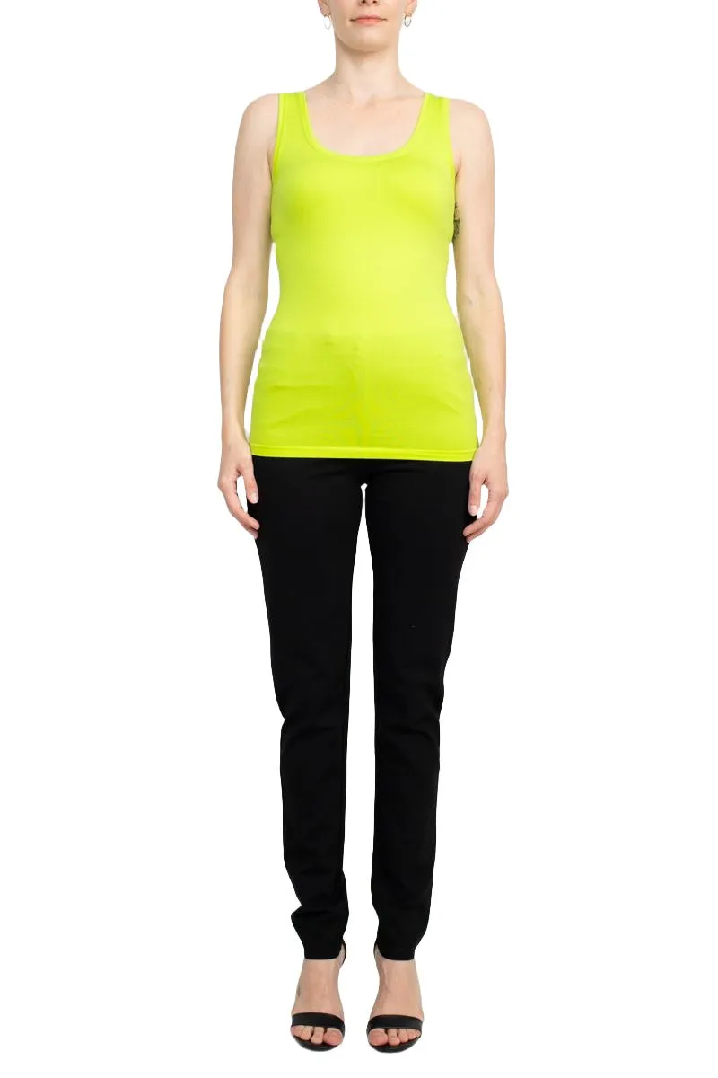 Alberto Makali Square Neck Sleeveless Solid Spandex Top - Wholesale