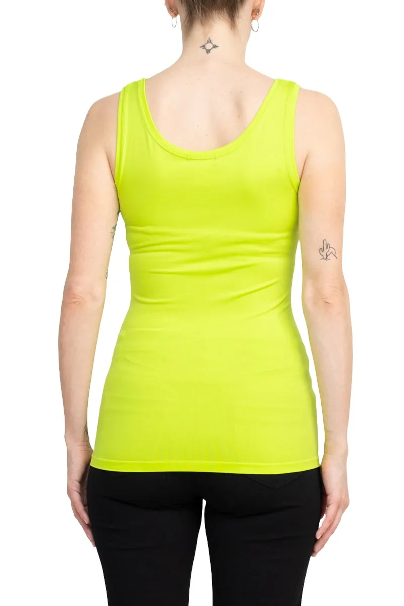 Alberto Makali Square Neck Sleeveless Solid Spandex Top - Wholesale