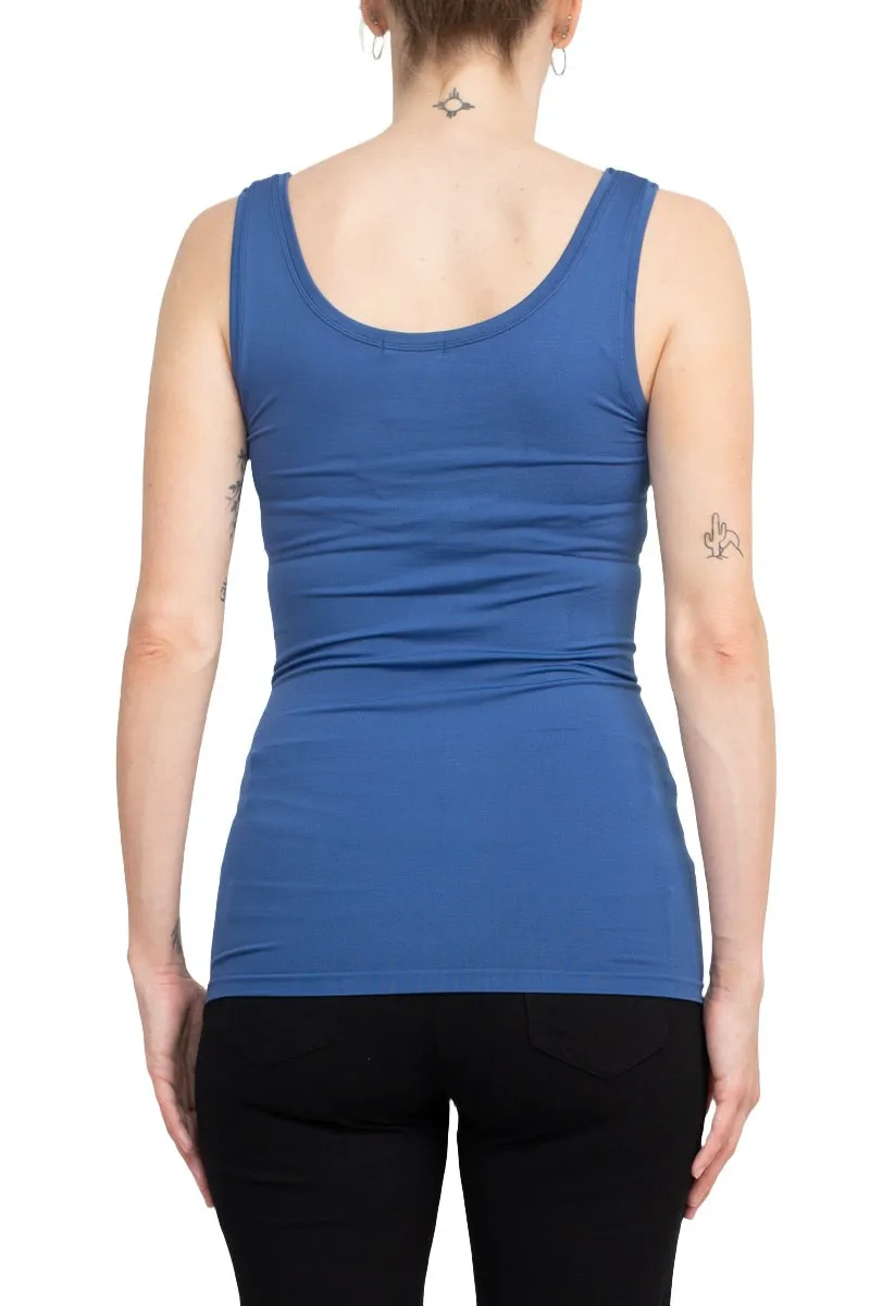 Alberto Makali Square Neck Sleeveless Solid Spandex Top - Wholesale