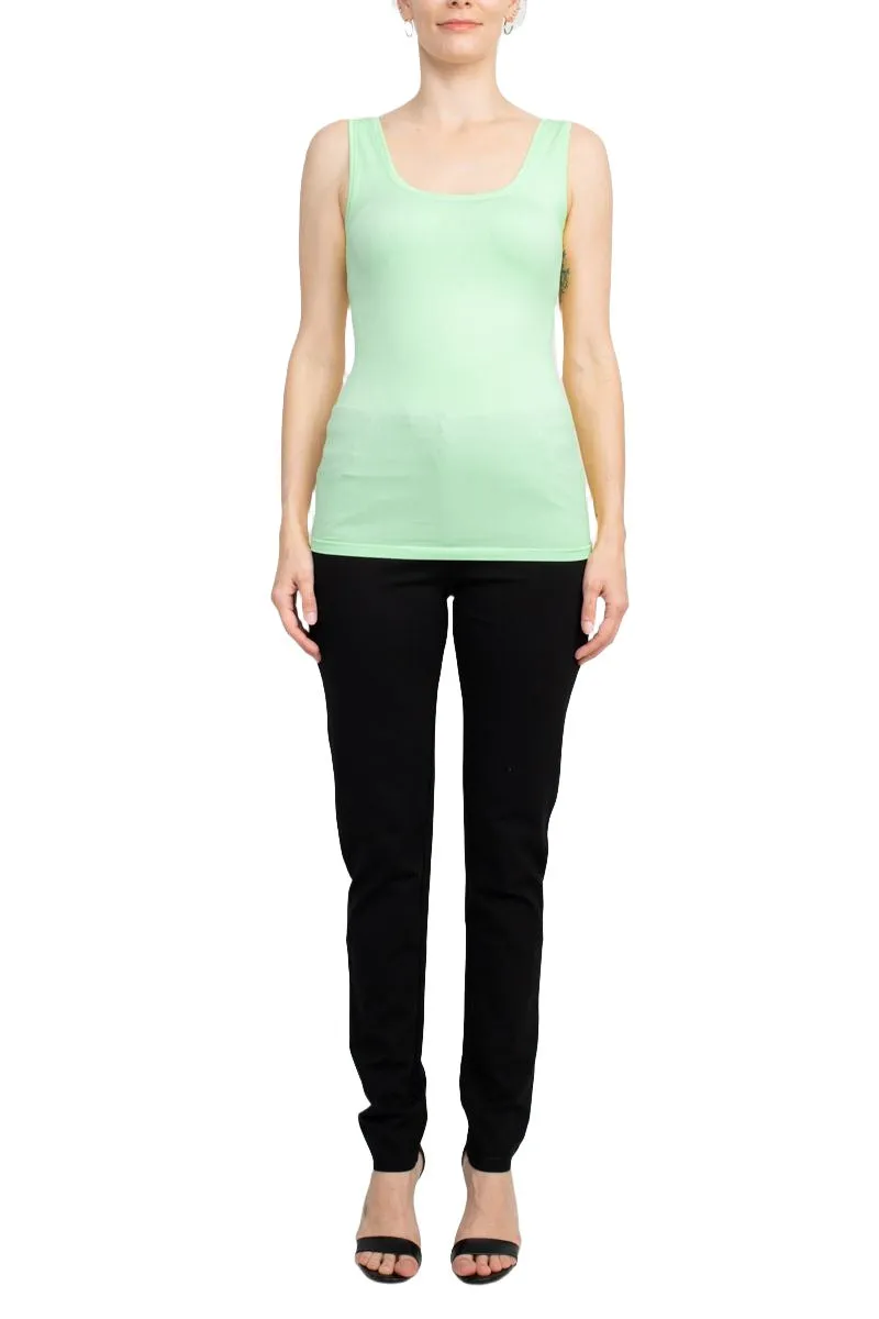 Alberto Makali Square Neck Sleeveless Solid Spandex Top - Wholesale