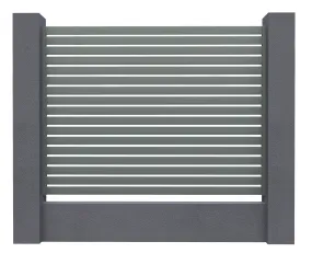 Aluminium Slat Screen Kit - Silver colour,  1800mm high x 3000mm wide,  Slat fence panel