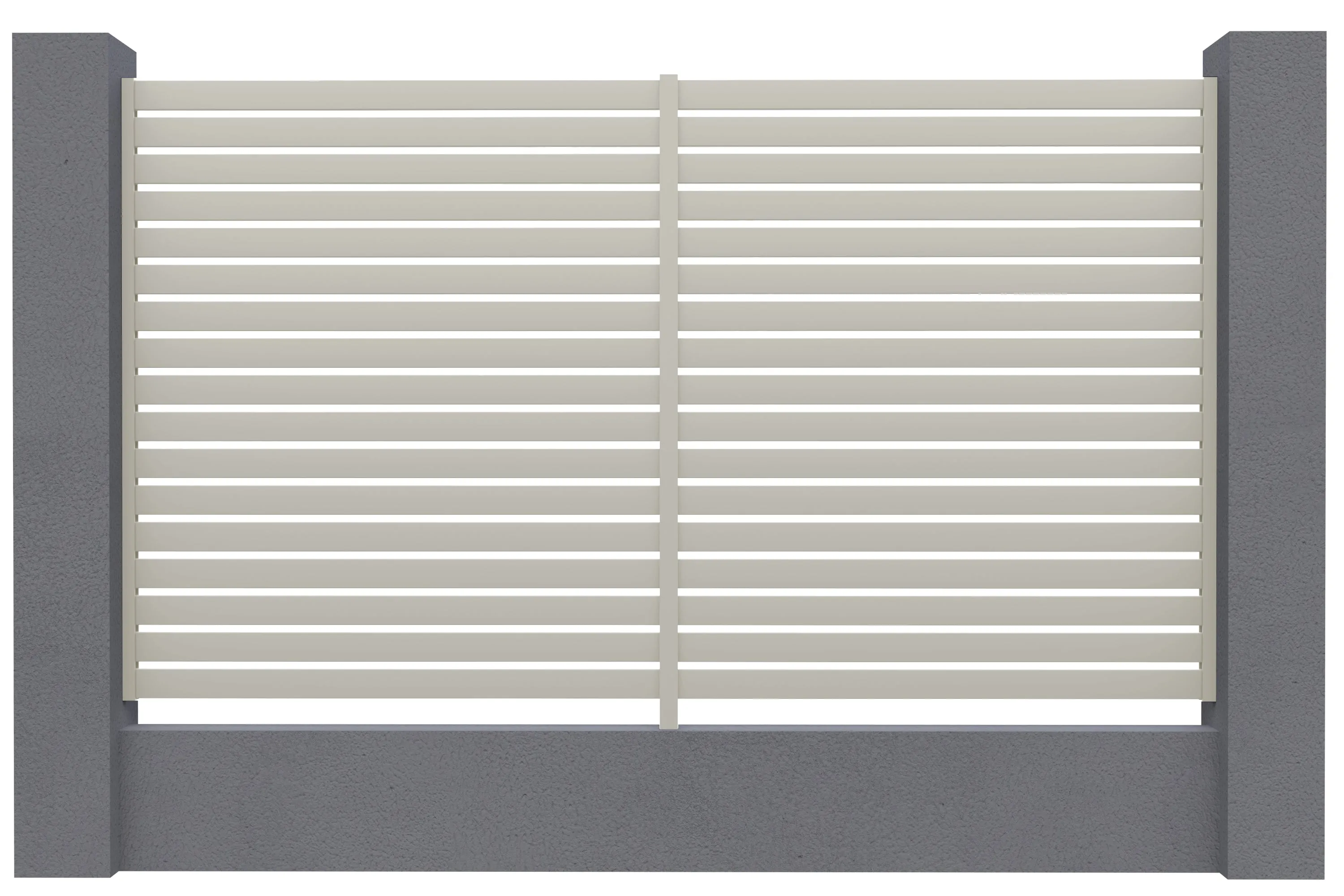 Aluminium Slat Screen Kit - Surfmist colour,  1800mm high x 3000mm wide,  Slat fence panel