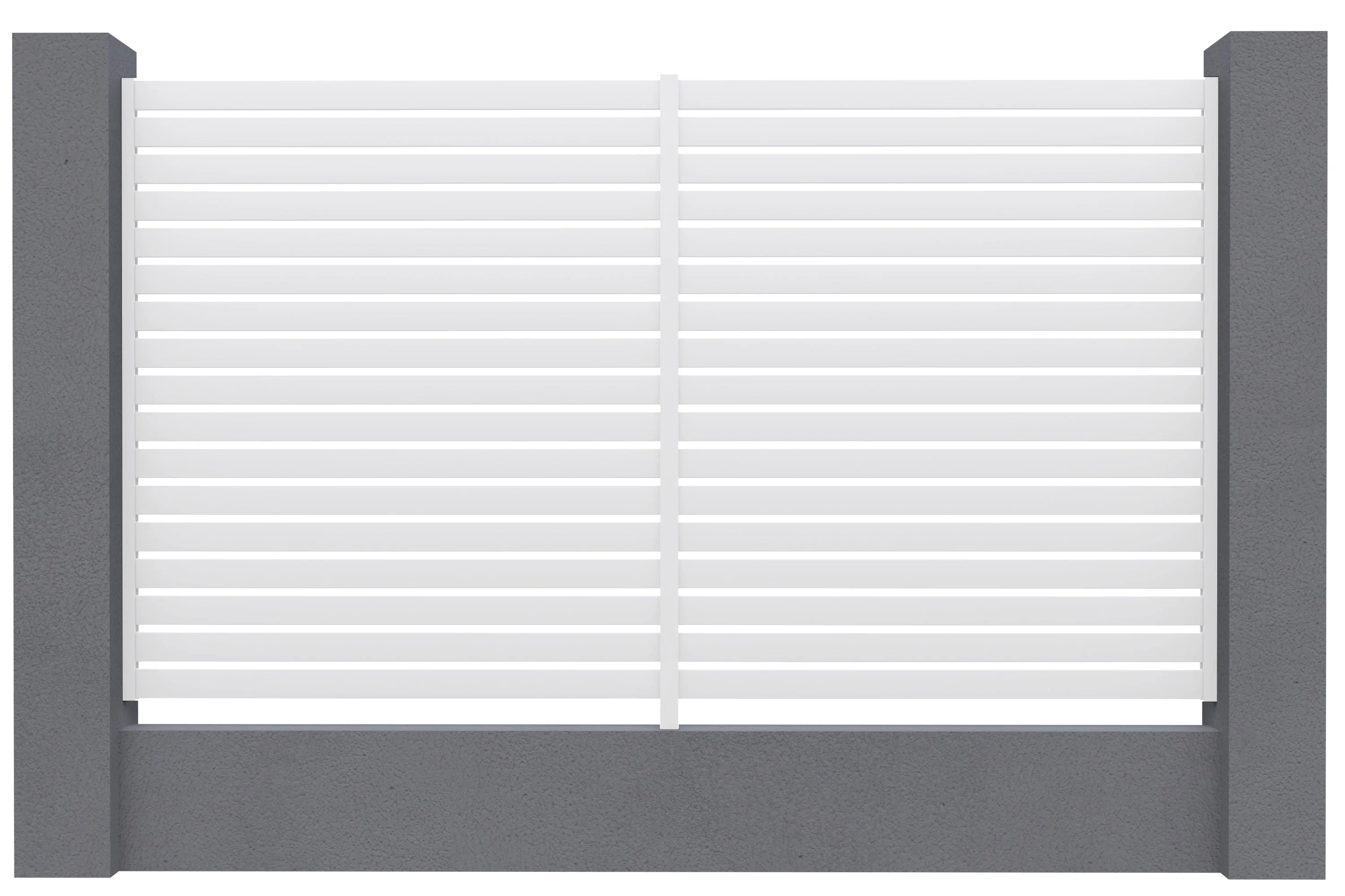 Aluminium Slat Screen Kit - White colour,   1800mm high x 3000mm wide, Slat fence panel