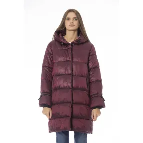 Baldinini Trend Burgundy Nylon Women Coat