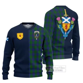 Barclay Tartan Ugly Sweater with Scottish Lion Royal Arm Half Style