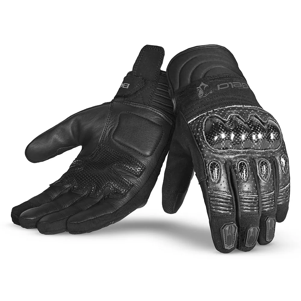 Bela Bomber Motorbike Gloves - Black