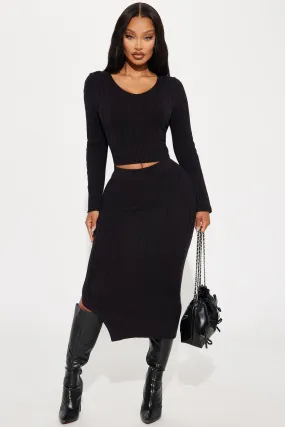 Better Than Your Ex Skirt Set - Black