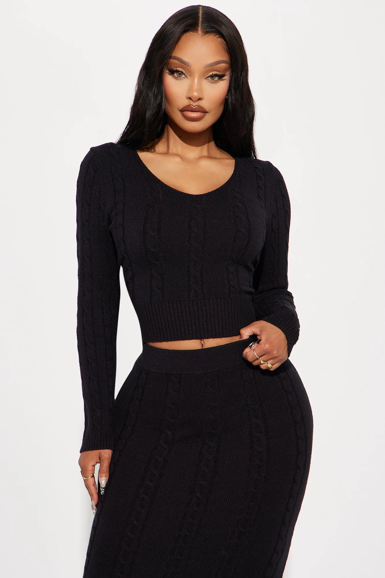 Better Than Your Ex Skirt Set - Black