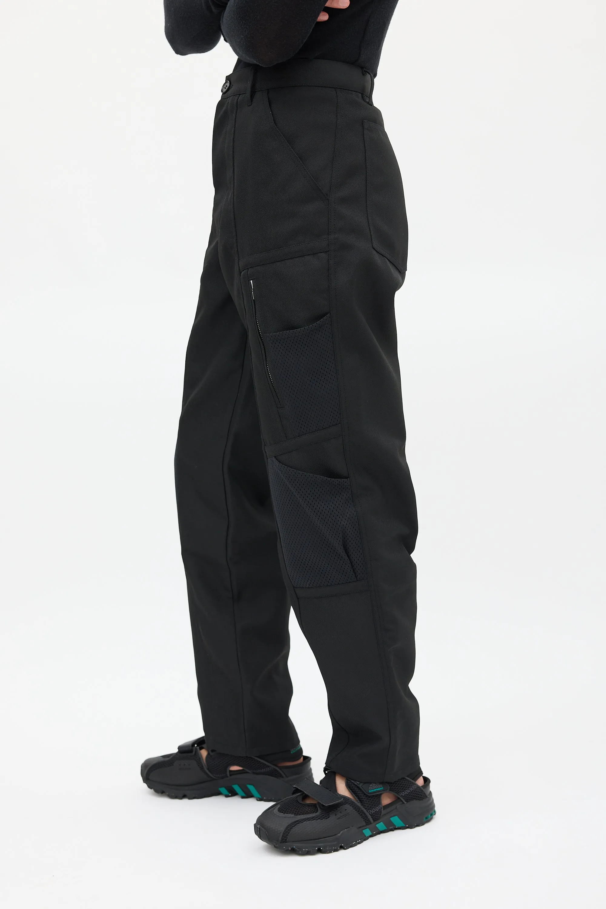 Black Cargo Tapered Trouser