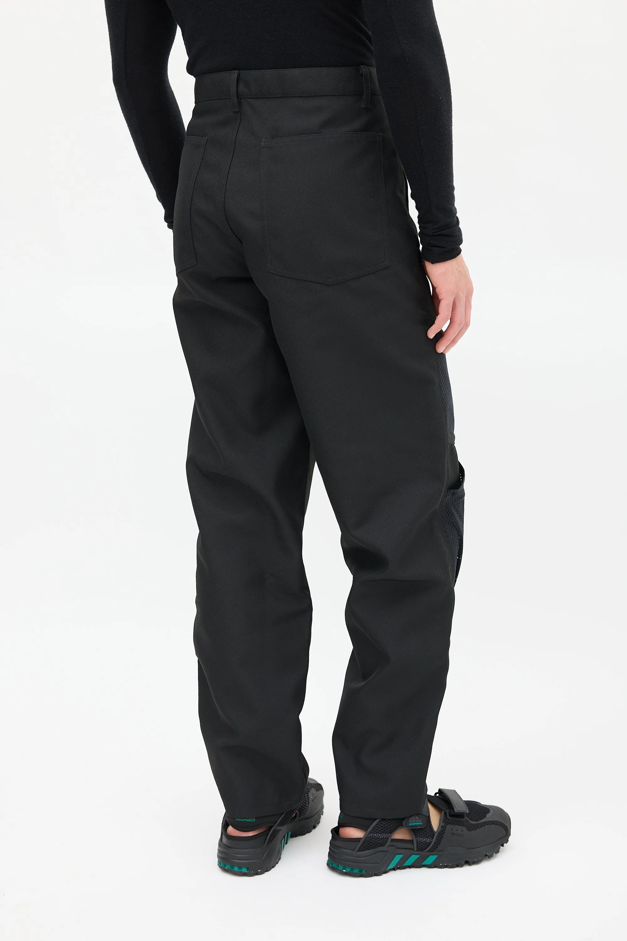 Black Cargo Tapered Trouser