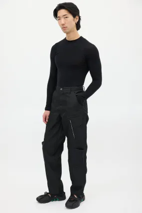 Black Cargo Tapered Trouser