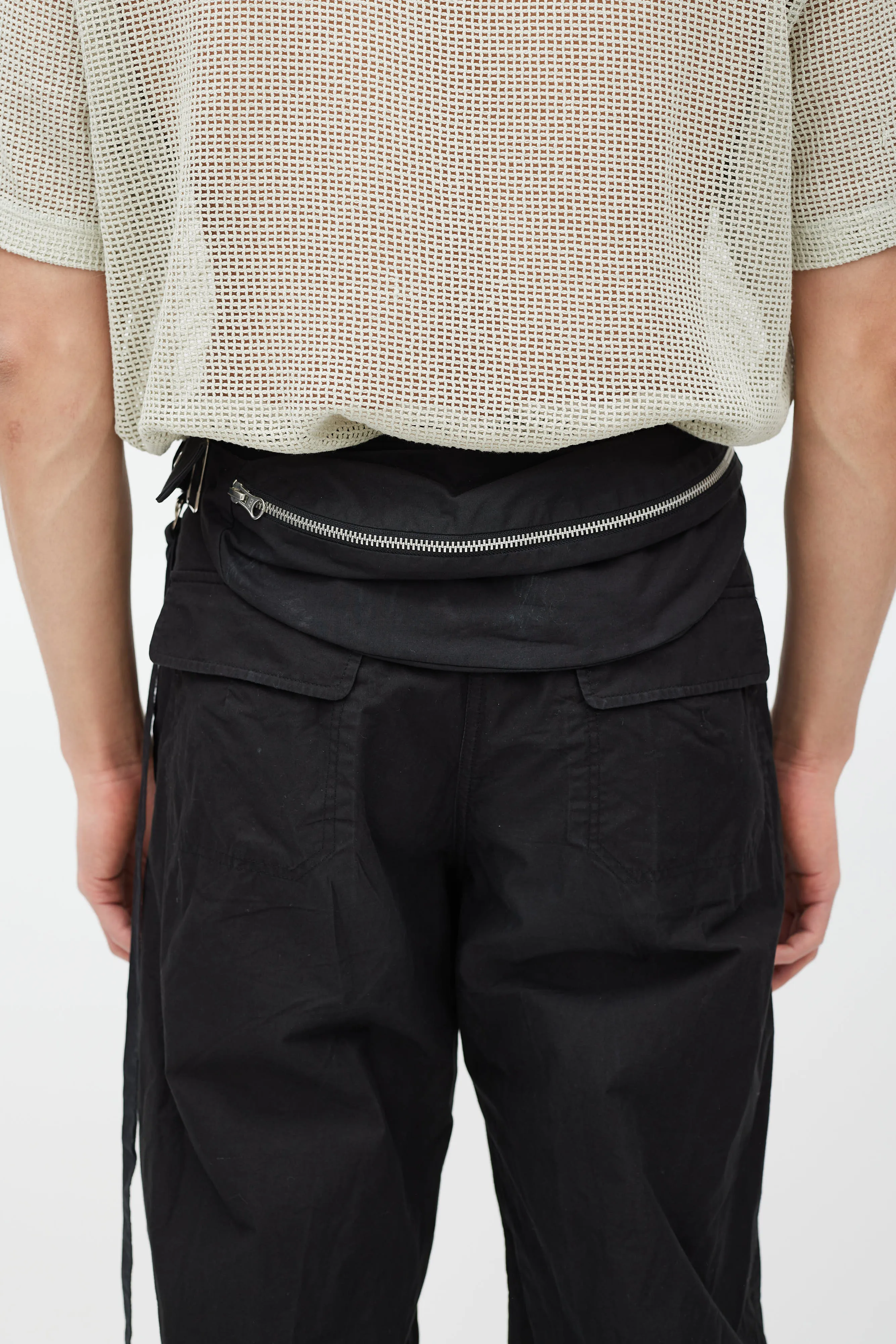 Black Cargo Waistbag Trouser