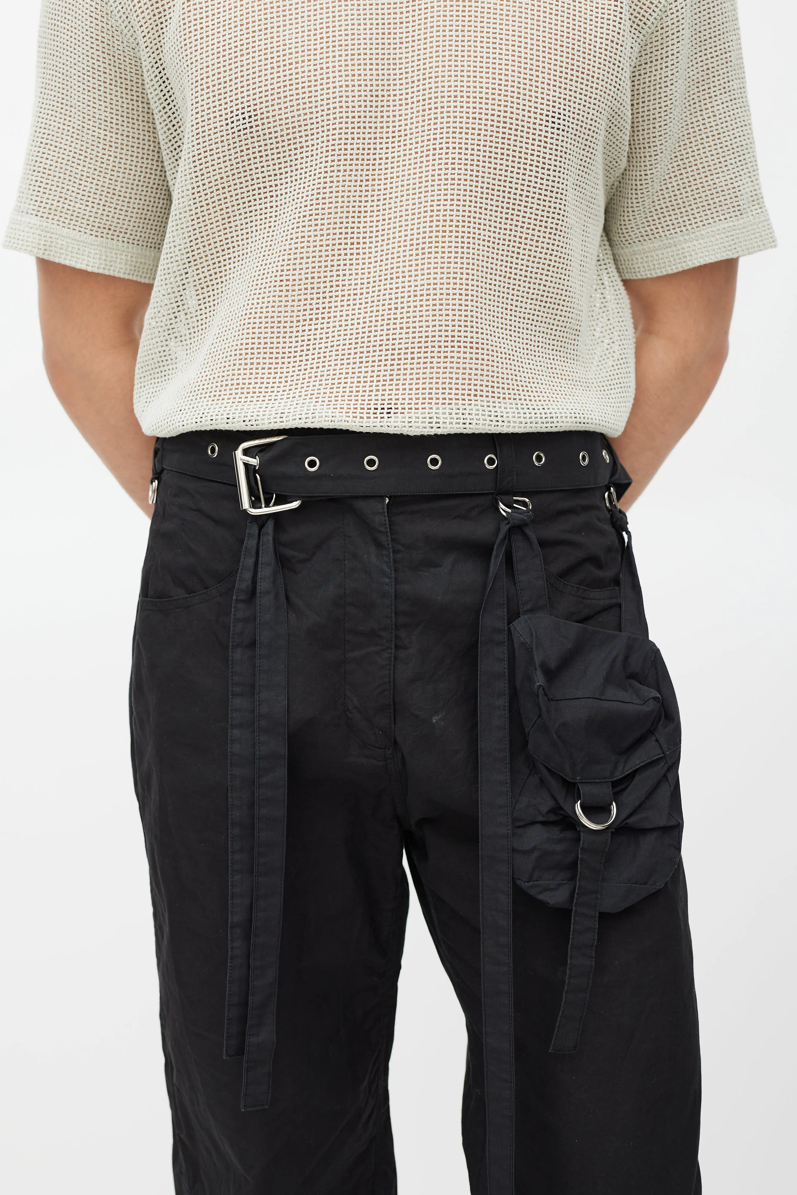 Black Cargo Waistbag Trouser