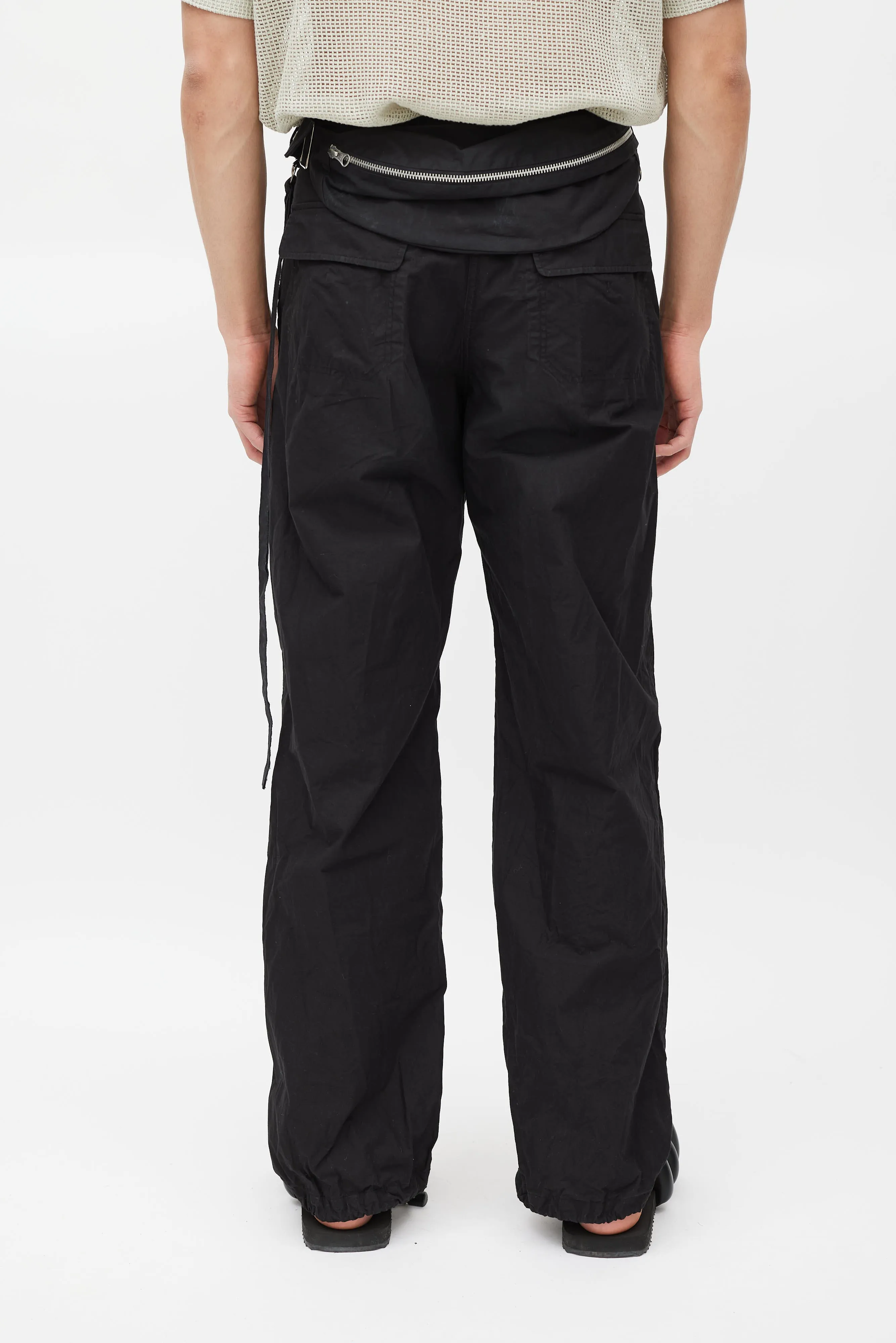 Black Cargo Waistbag Trouser