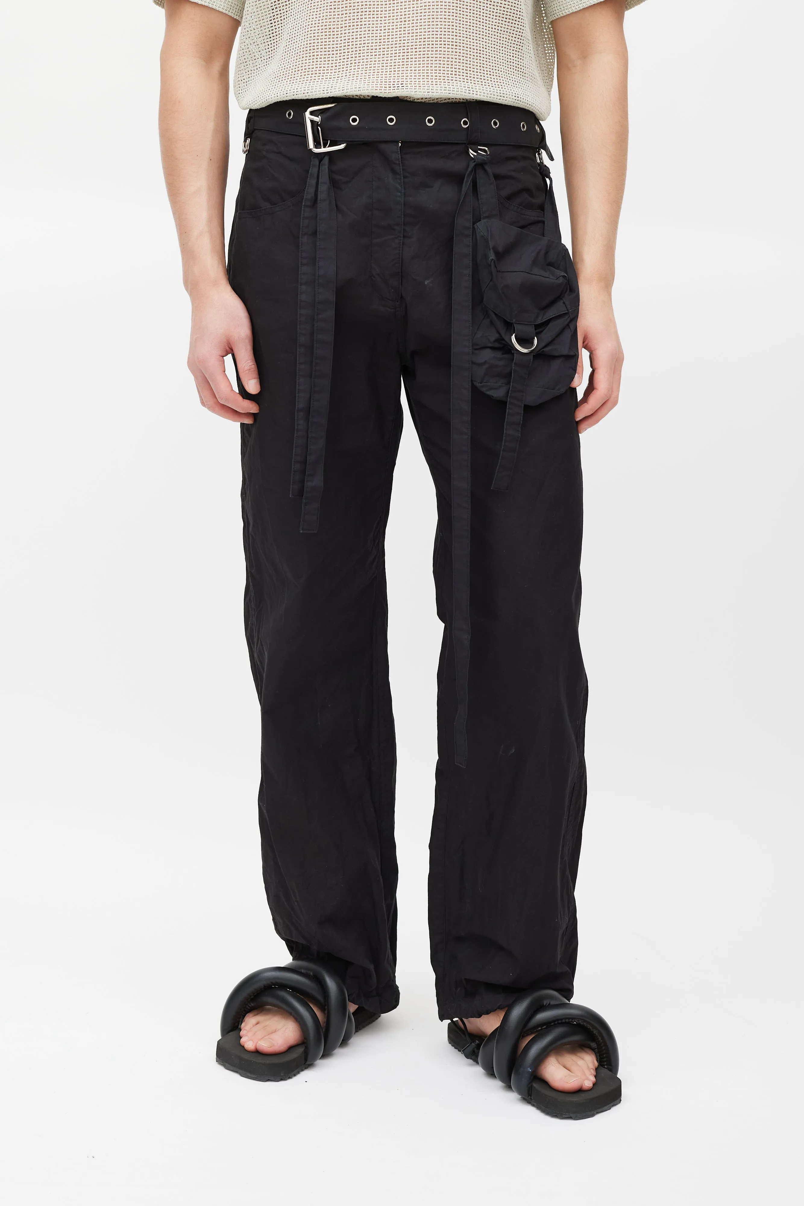 Black Cargo Waistbag Trouser