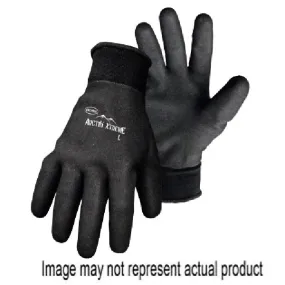 BOSS ARCTIK XTREME 7841L Protective Gloves, Unisex, L, Knit Wrist Cuff, Nitrile Coating, Nylon Glove, Black