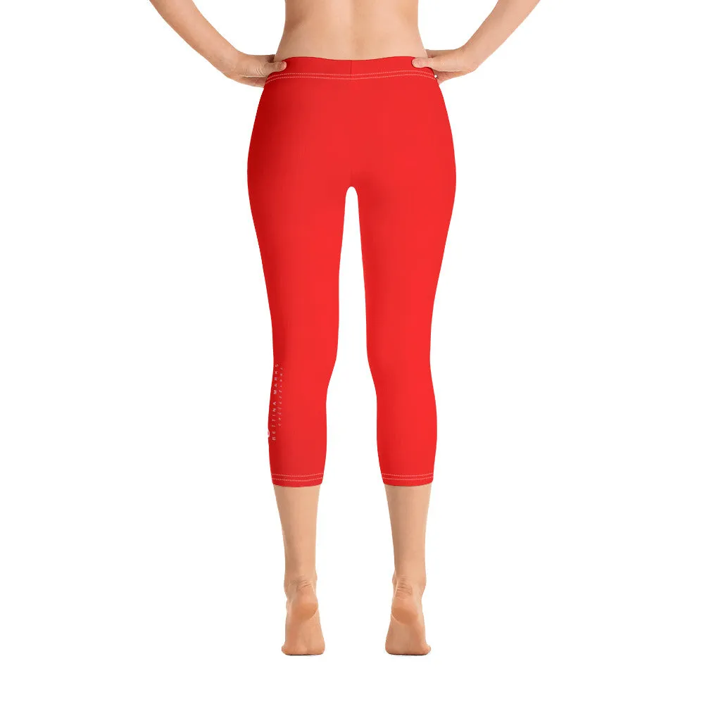 Breath of Fire Orange Capri Leggings