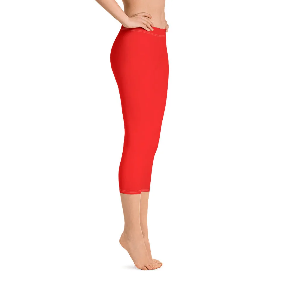 Breath of Fire Orange Capri Leggings