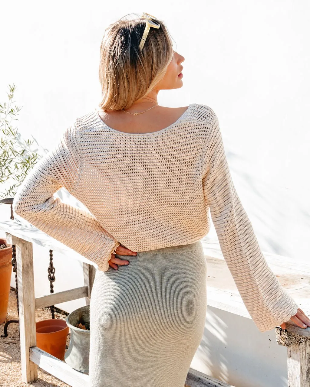 California Cinched Button Down Sweater