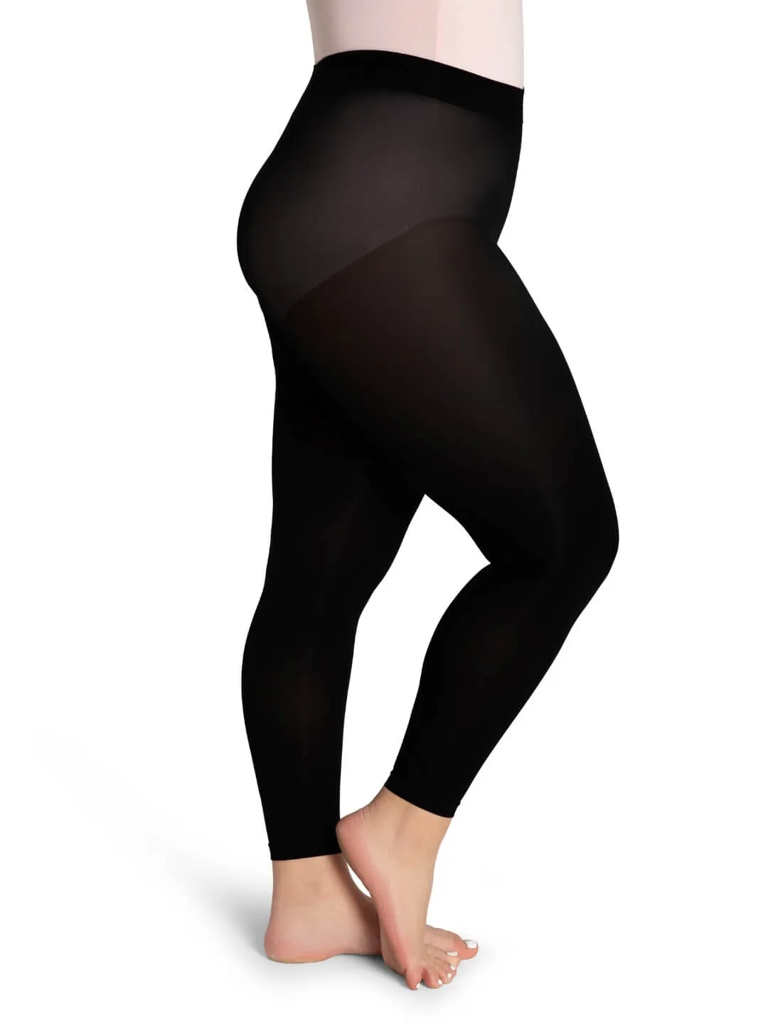 CAPEZIO 1917 FOOTLESS TIGHTS WITH SELF KNIT WAIST BAND