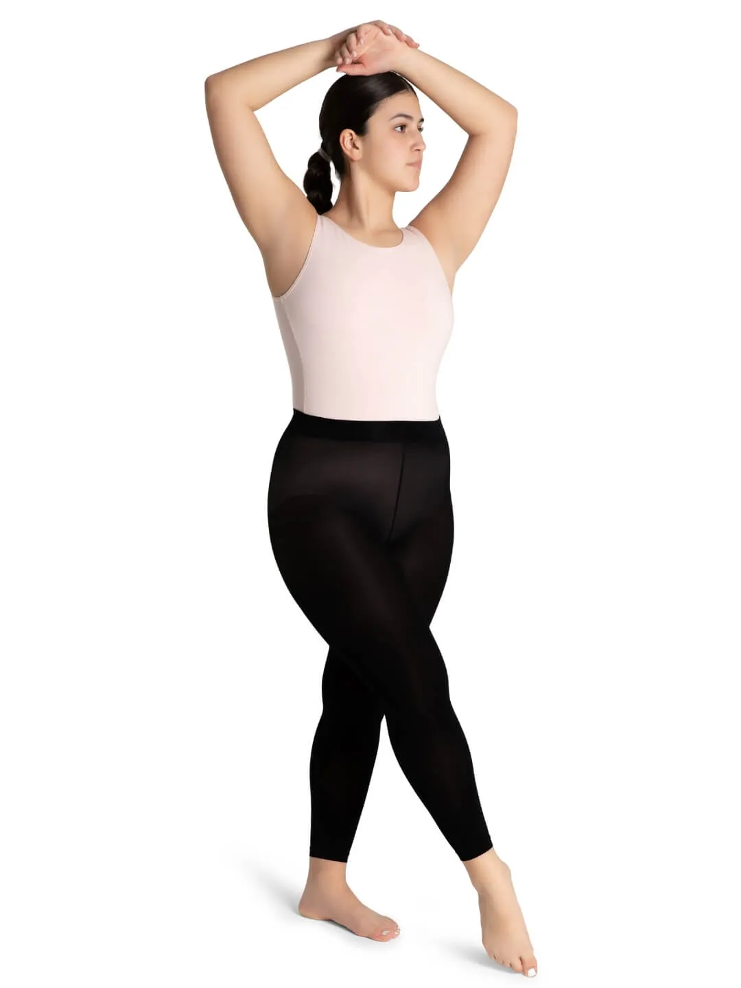 CAPEZIO 1917X FOOTLESS TIGHTS WITH SELF KNIT WAIST BAND