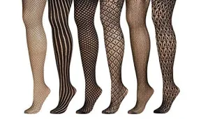 Chatties Openwork Tights in Regular and Queen Sizes (6-Pack)