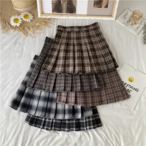 Chic Korean Plaid Pleated Mini Skirt - Culture Heaven Special