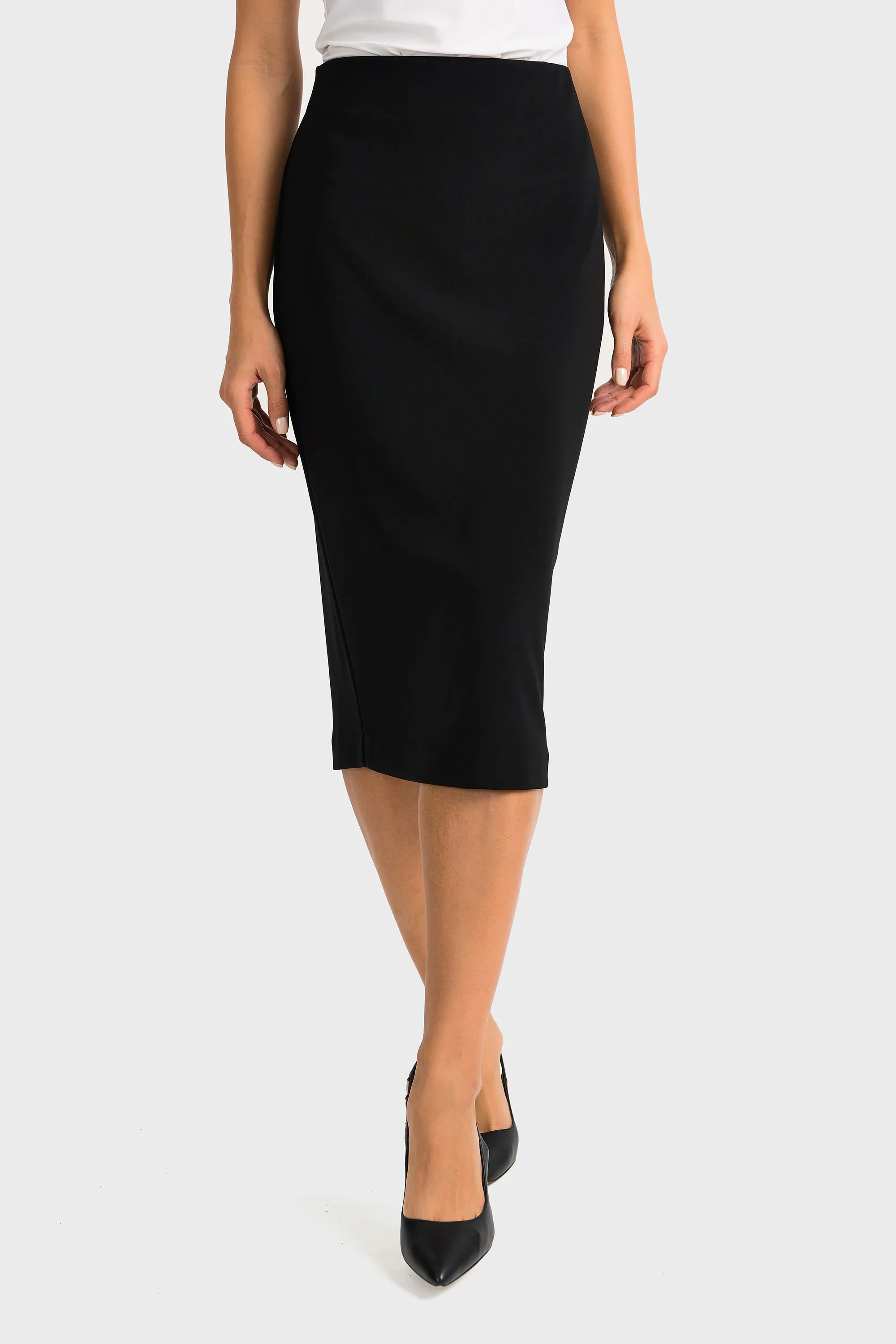 Classic Long Pencil Skirt 163083 in Black and Midnight Blue by Joseph Ribkoff