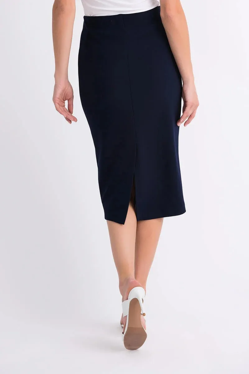 Classic Long Pencil Skirt 163083 in Black and Midnight Blue by Joseph Ribkoff