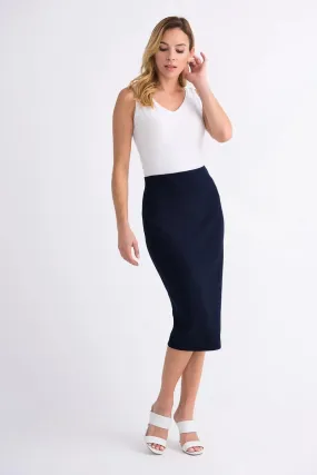 Classic Long Pencil Skirt 163083 in Black and Midnight Blue by Joseph Ribkoff