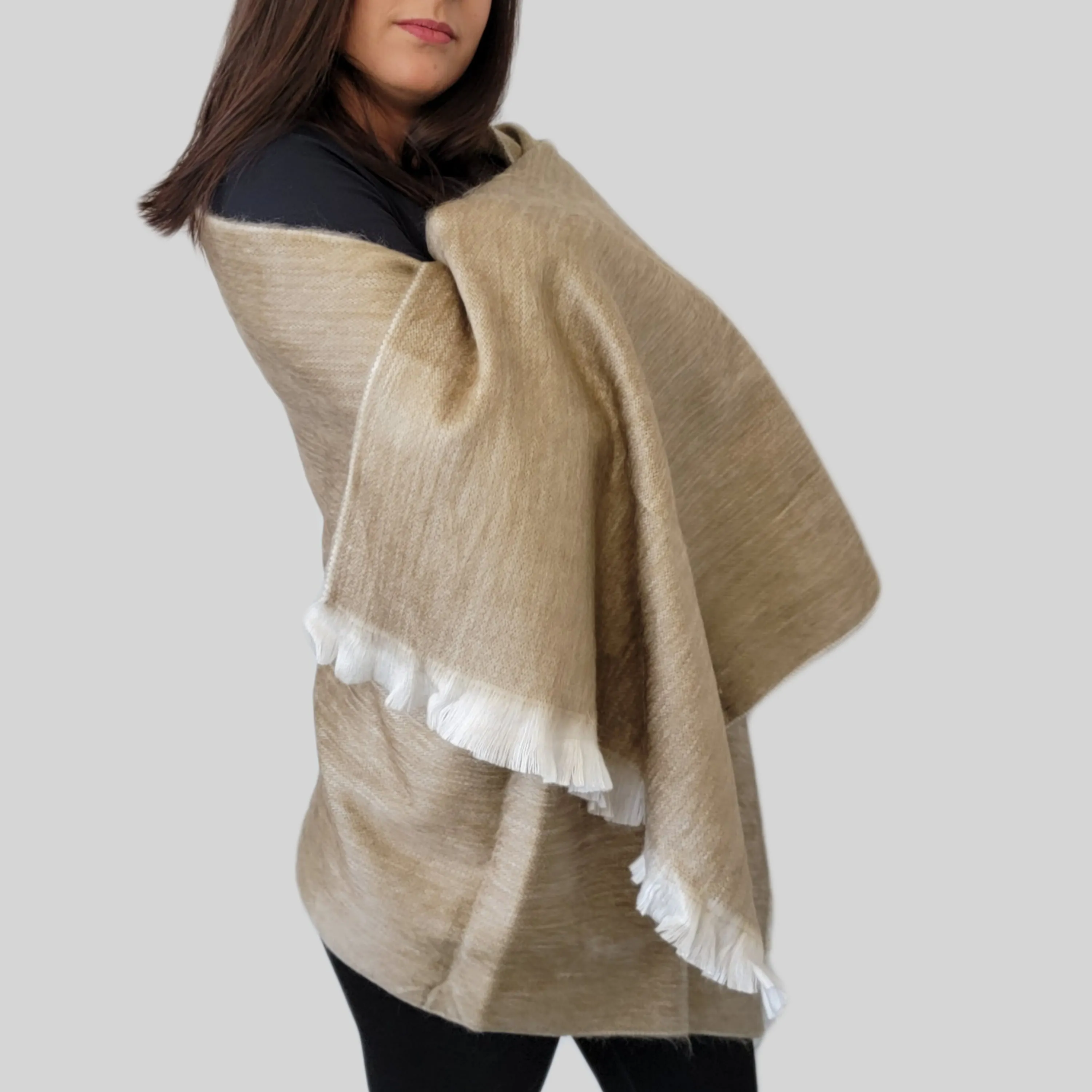 Colibri - Beige Wool Shawl