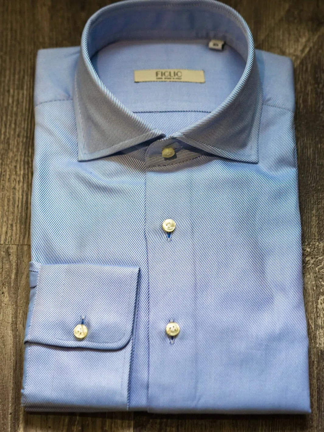 Cotton Twill Dress Shirt - Sky Blue