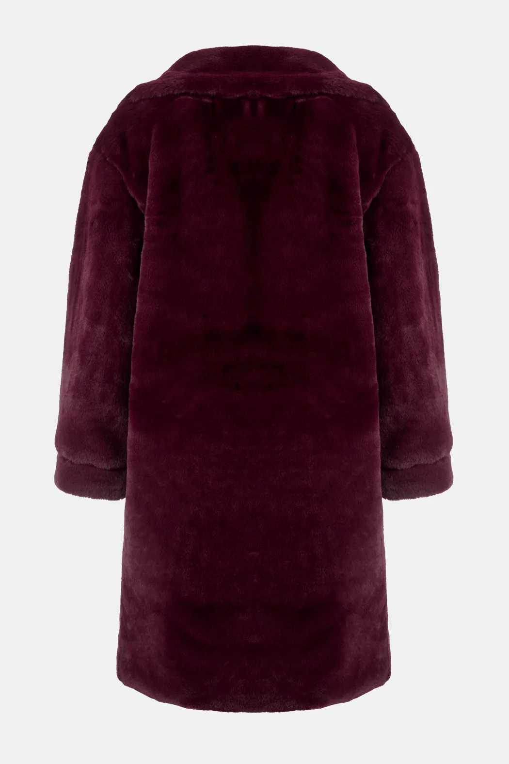 Creature Oversized Fur Coat - Plum