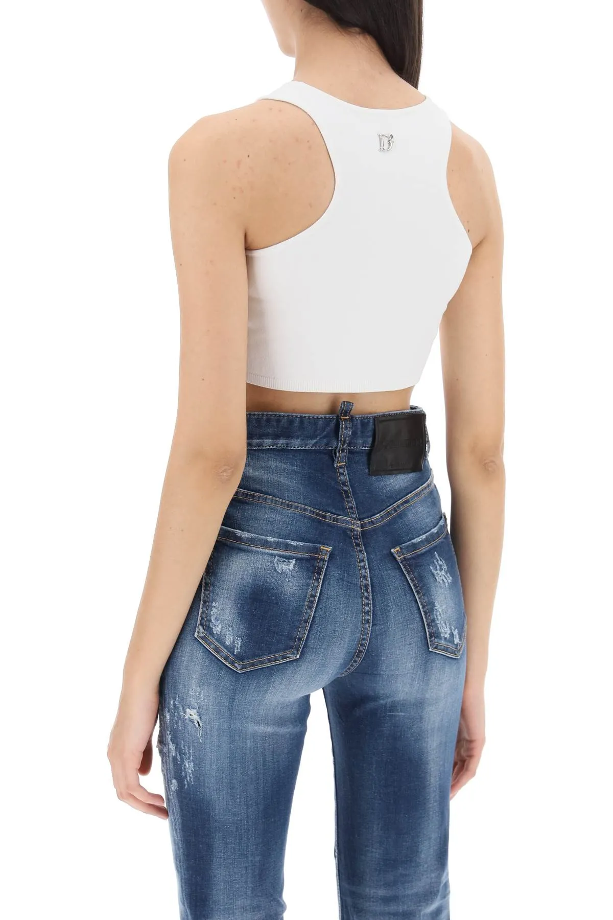 Dsquared2 cropped top with cut-out