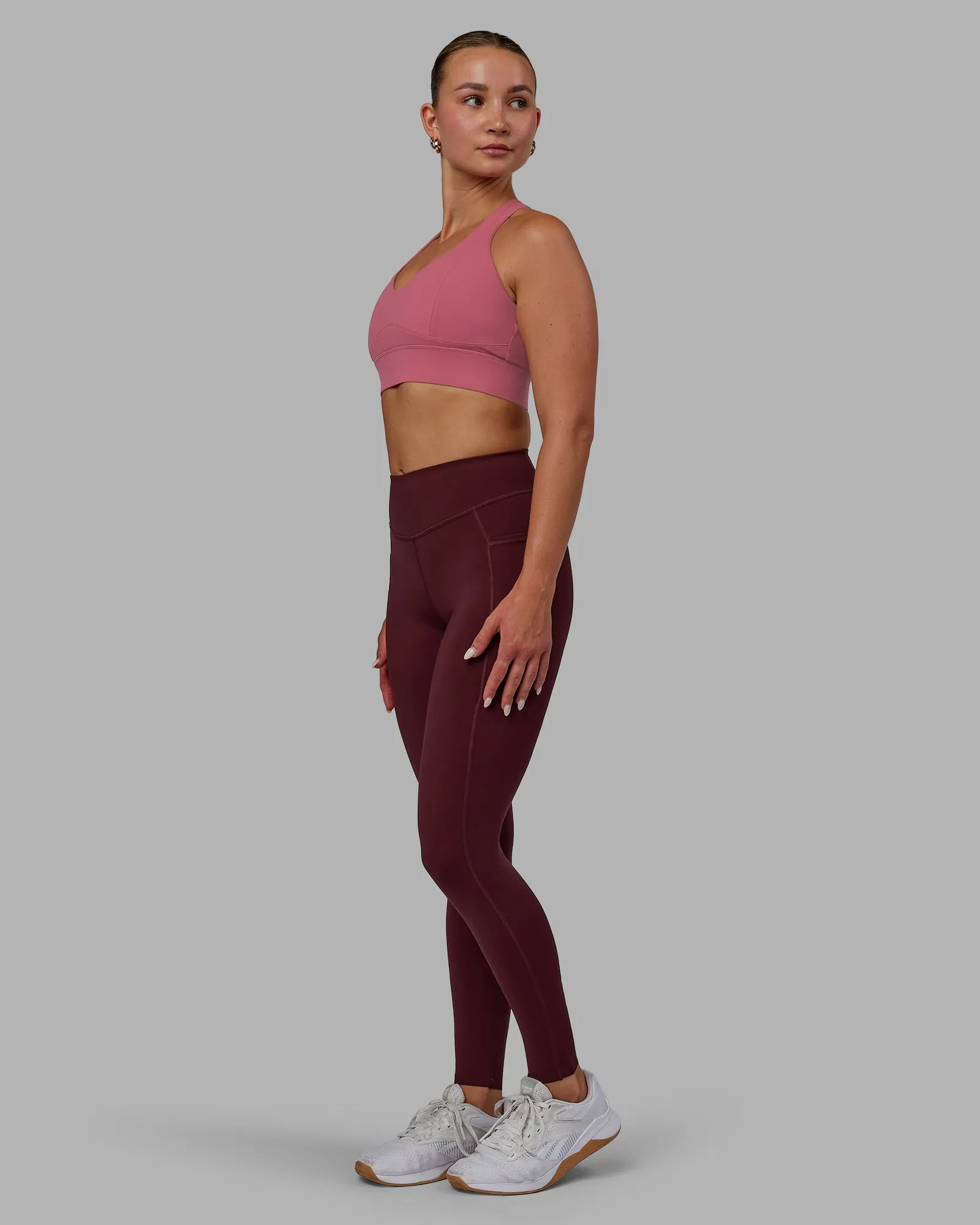 Elite Full Length Leggings - Dark Cherry