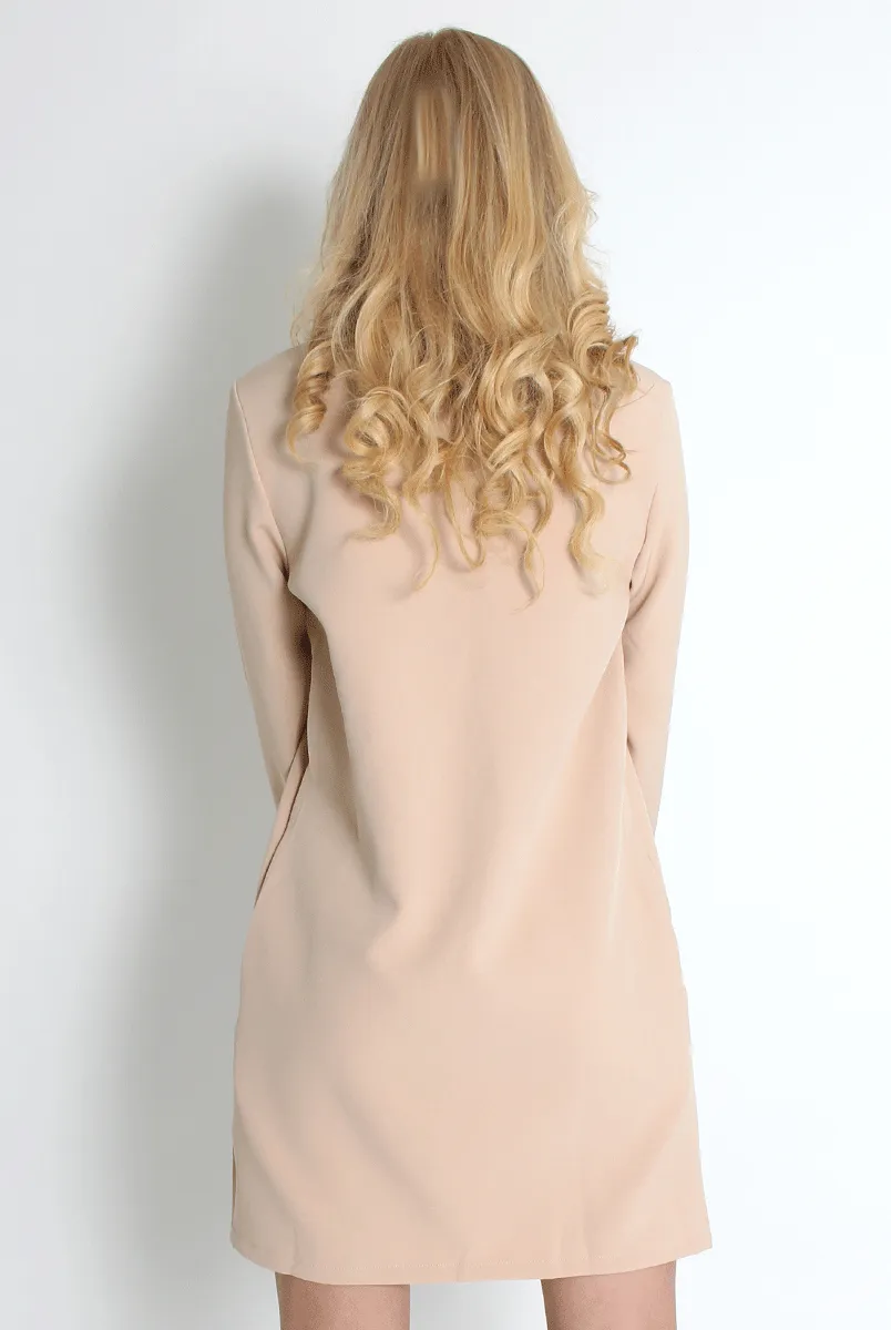 Elle Nude Lace Up Dress