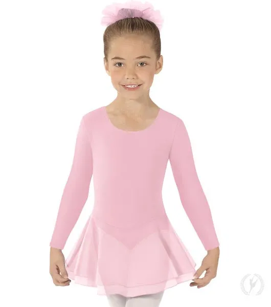 Eurotard 10465 Girls Cotton Lycra® Long Sleeve Dance Dress