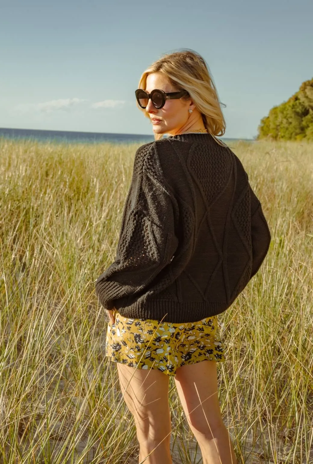 Everyday Shorts - Chartreuse Floral