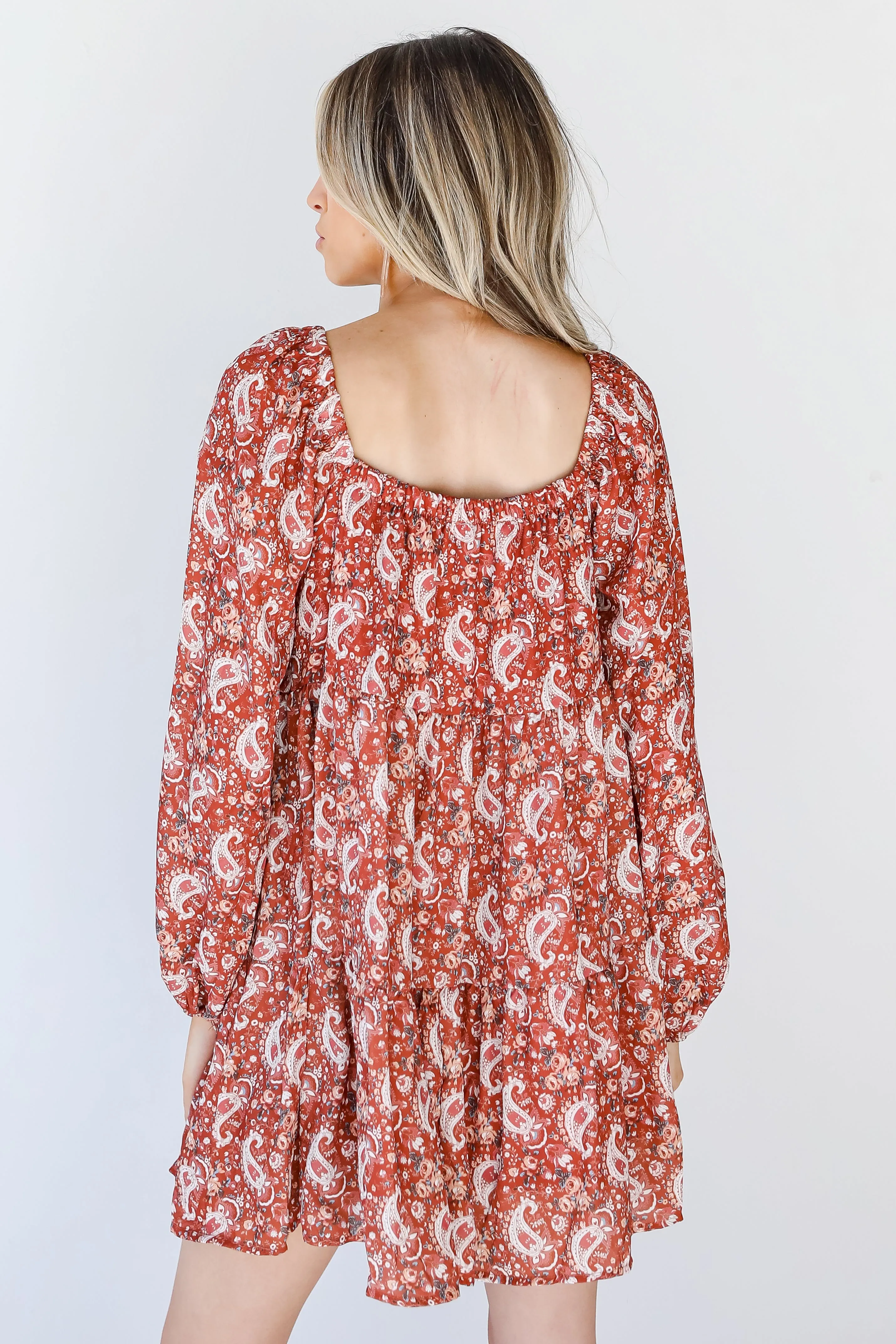 Fall Into You Floral Paisley Dress