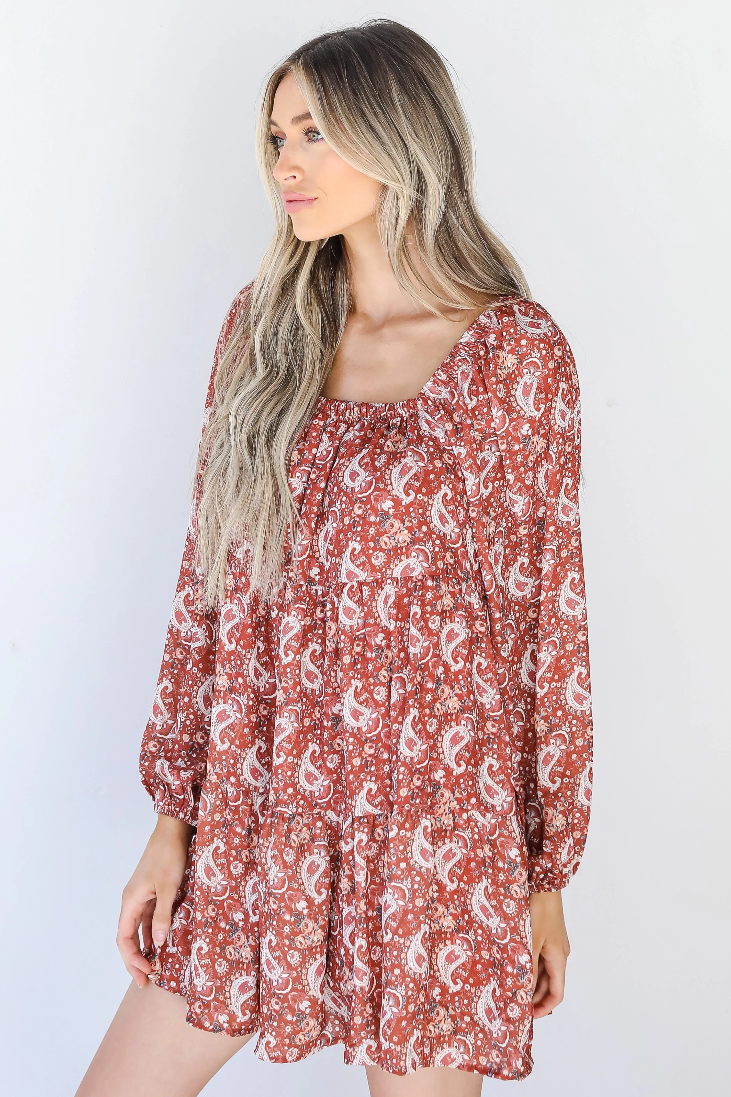 Fall Into You Floral Paisley Dress