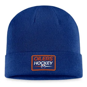 Fanatics Men's NHL Edmonton Oilers 2023 AP Cuffed Knit Toque Blue