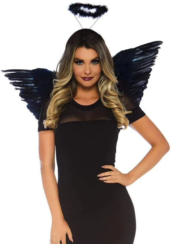 Feather Angel Wings & Halo Accessory Kit