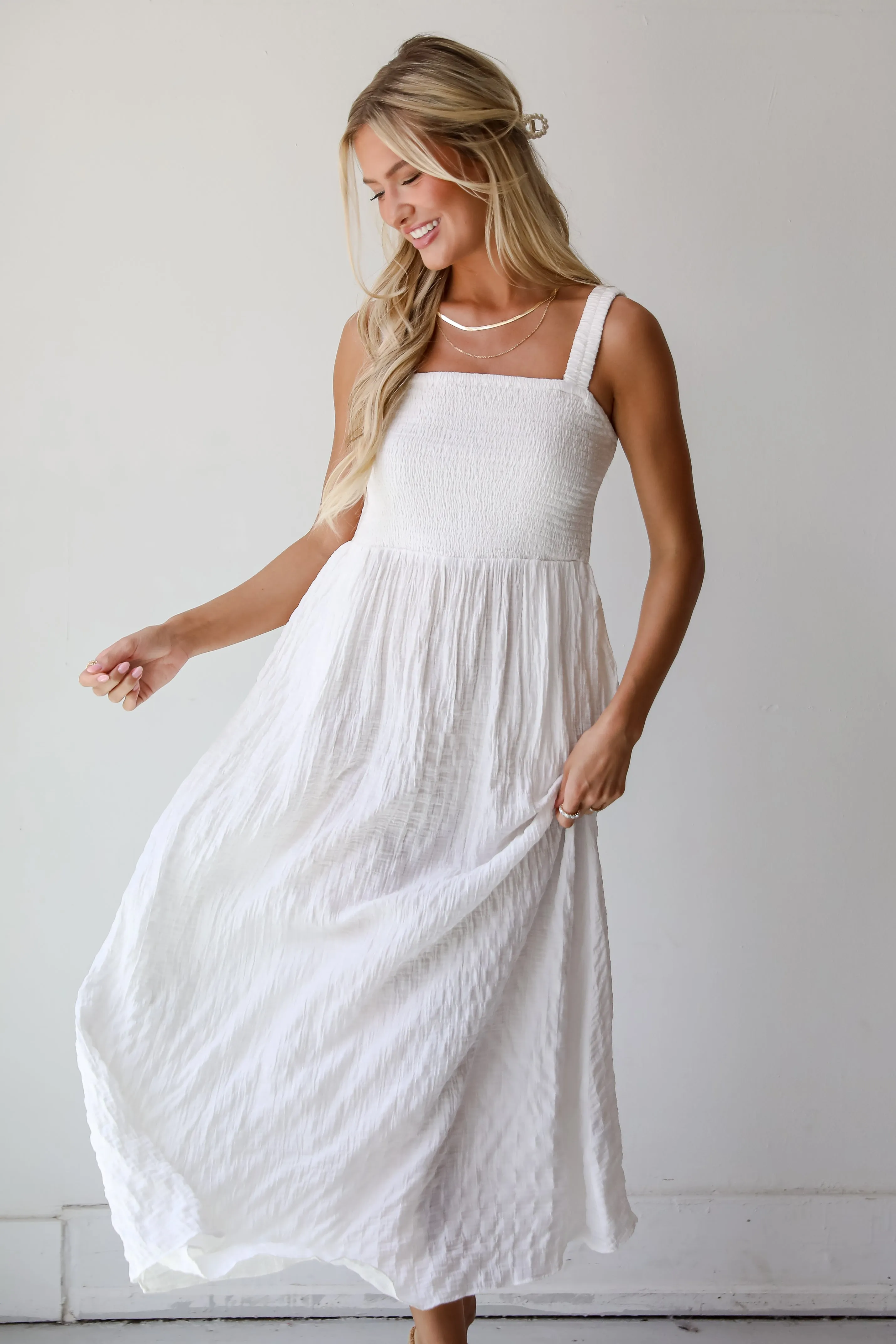 FINAL SALE - Compelling Perfection White Maxi Dress